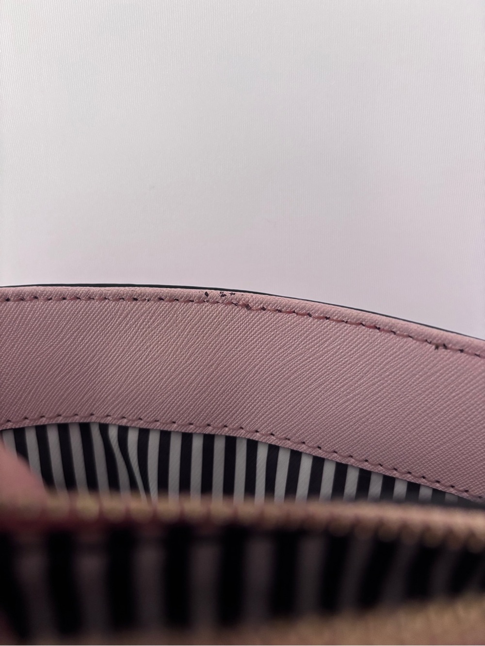 kate spade Blush Pink Saffiano Dome Satchel with Gold Hardware - Picture 3 of 6